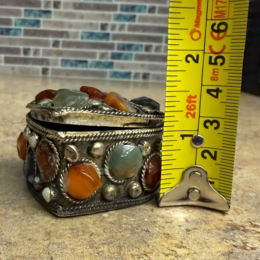 Vintage Moroccan Moorish handmade Sajai jewelry box - Picture 11 of 11